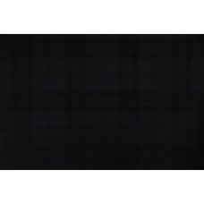 Medium Weight Hebridean Tartan Fabric - Dark Island Black